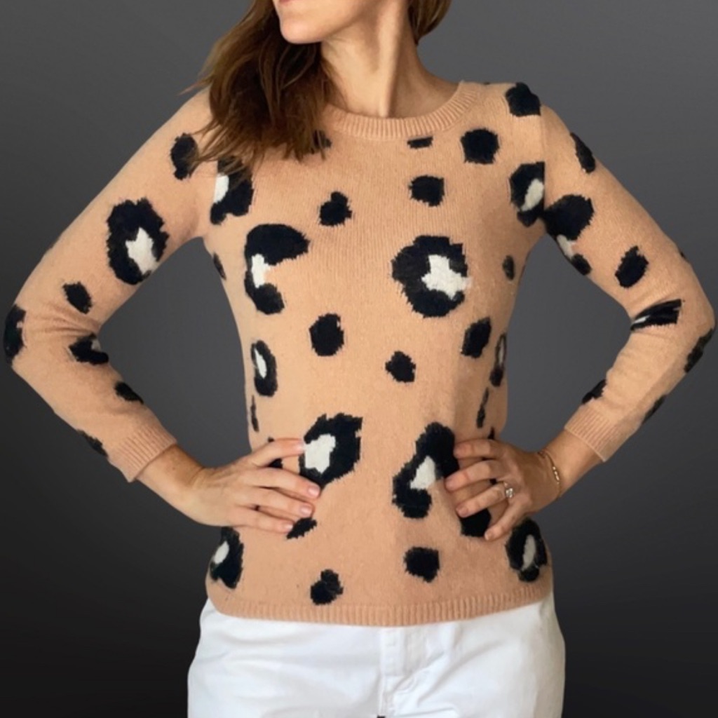 Torn By Ronny Kobo - Black And Tan Patterned Sweater